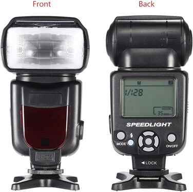 Цифровий спала́х Speedlite з LCD-дисплеєм, сумісний з камерами Nikon, Canon, Sony, Panasonic, Leica, Fujifilm, Pentax та Olympus