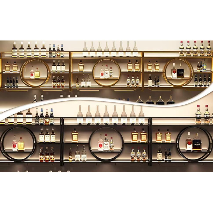 Сучасна вітрина для вина з металу, настінна, для дому, ресторану, бару (100см), 100 x 15 x 80 см