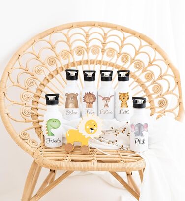 Дитяча термопляшка з нержавіючої сталі Wunderwunsch® з іменем - 500 мл - з трубочкою | Персоналізований подарунок для дитини