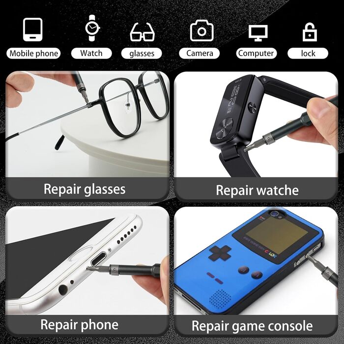 Набір викруток Feinmechaniker 49 в 1 з магнітом для iPhone, iPad, Macbook, Switch, PS4, PS5, комп'ютерів, окулярів та годинників