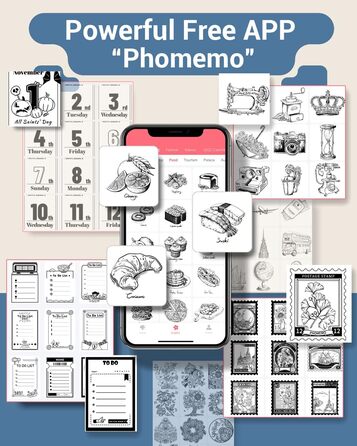 Phomemo M02: Міні-термодрук принтер Bluetooth, портативний фотодрук, USB, сумісний з Android/iOS, для щоденників, DIY, зелений