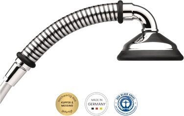 The first showerhead with the Blue Angel eco-label. BUBBLE-RAIN espresso XL. Shower sustainably with our water bubble technology = over 60% water and energy savings. From an alpine manufactory.