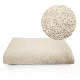 Банний рушник Tuva Home 100x200 см, бавовна, бежевий, 450 г/м², однотонний