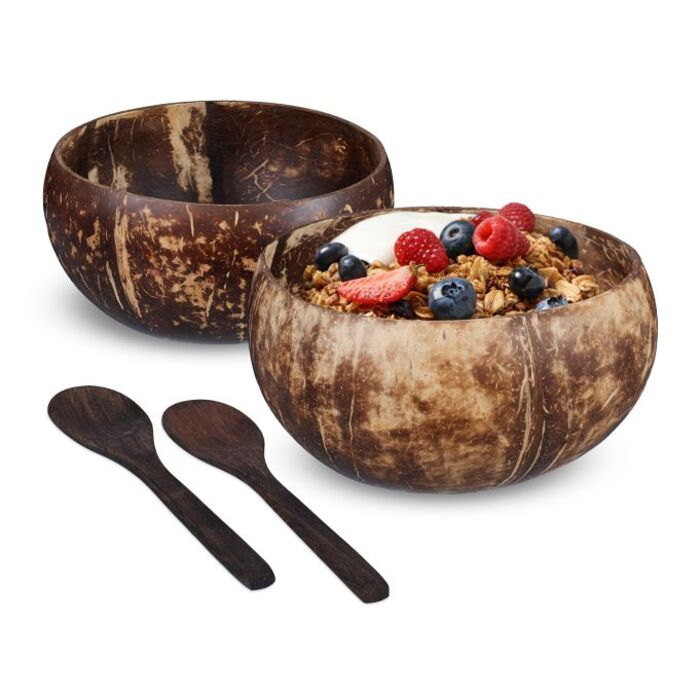 Relaxdays Coconut Shell Set of 2