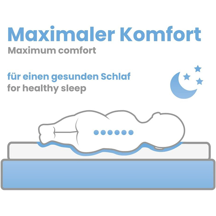 Dailydream viscoelastic mattress topper “Model Kids M” with memory foam effect, 140x70x5cm, “Standard” edition