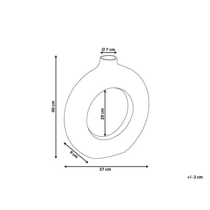 Декоративна ваза COMAL Metal, 40 см, золотиста
