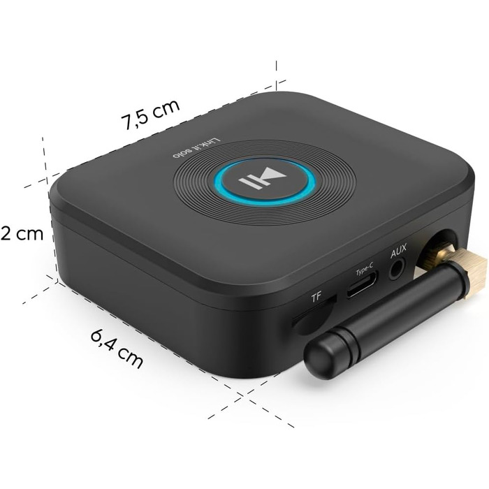 Bluetooth-адаптер Hama для стереосистем та колонок, приймач аудіосигналу для модернізації звукової системи
