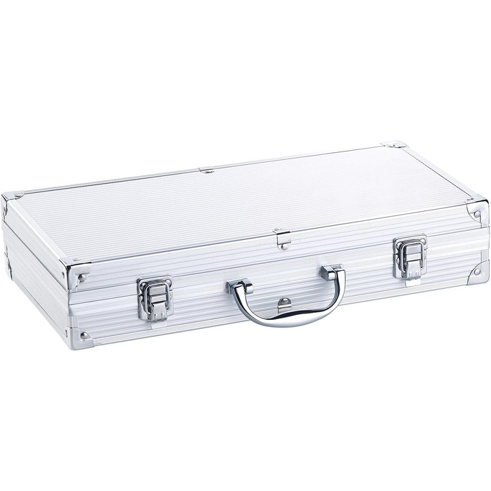 Набір для гриля Rosenstein & Söhne: 14 предметів з нержавіючої сталі, алюмінієвий кейс, щітка для гриля