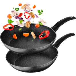 Набір антипригарних сковорідок Avilia AM Salus Hard System (16-20-24-28 см), з ізольованими ручками, виробництво Італія