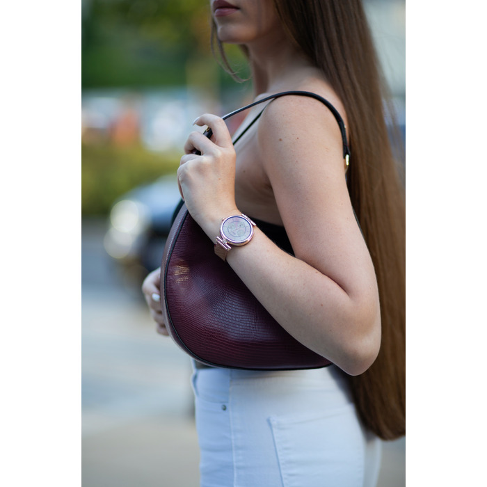 Смарт-годинник Emavo для жінок, AMOLED-дисплей, золотий колір (5 ремінців у комплекті)