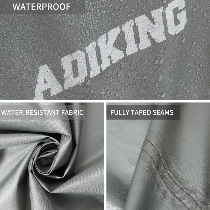 Тент для кемпінгу 3.2м x 3м, водонепроникний, портативний, анти-UV, сірий