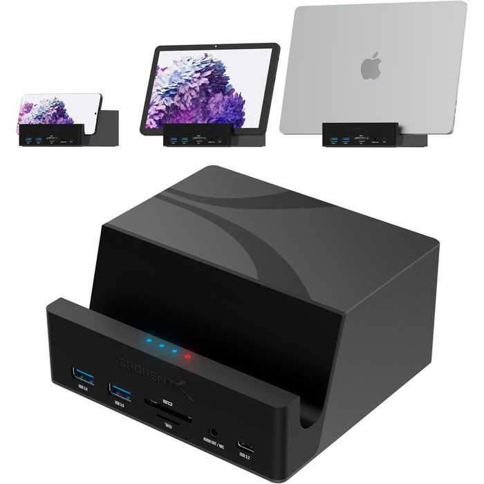 Док-станція для HDD/SSD 2.5/3.5 SATA з USB 3.0 Sabrent (EC-DFLT) - Підтримка 2.5'/3.5' SSD, DisplayLink