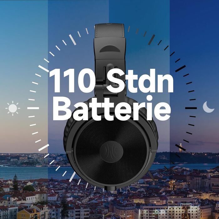 OneOdio Бездротові навушники Over-Ear Bluetooth з Bluetooth 5.2, 50мм драйвер, Hi-Fi Stereo, складні, з мікрофоном для ноутбука/телефону/ПК - Червоні