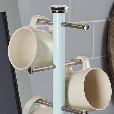 Swan SWKA1030CN Retro Teapot Stand for 6 Cups, Weighted Base, Cream (Peacock)
