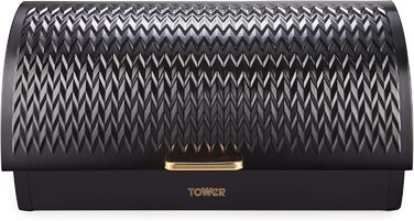 Тoршн TOWER Brotkasten з нержавіючої сталі, чорний, універсальний розмір, T826090BLK