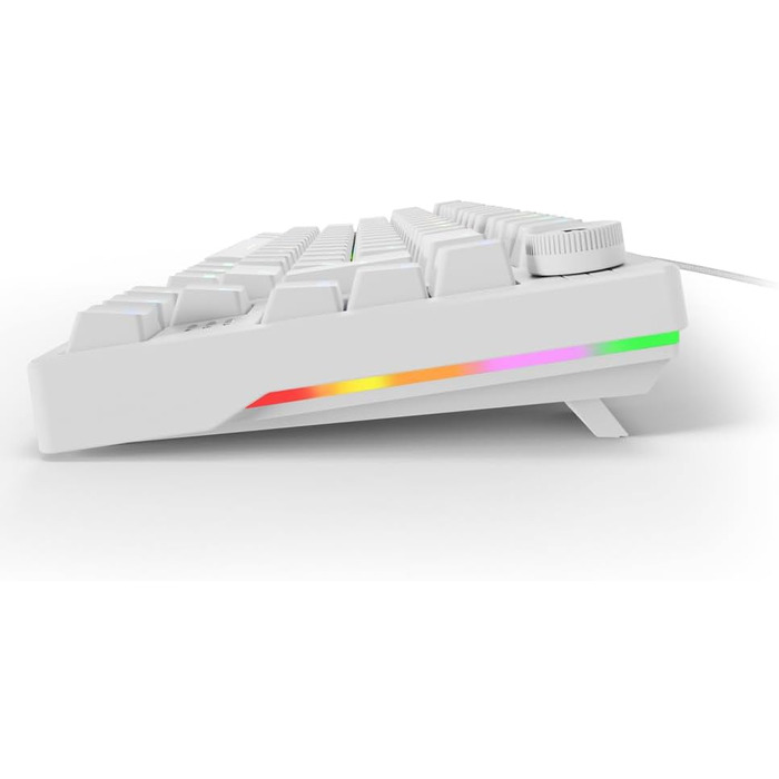 Sharkoon Skiller SGK25 RGB - ігрова клавіатура, 75% layout, Hot Swap, Red Switches, біла