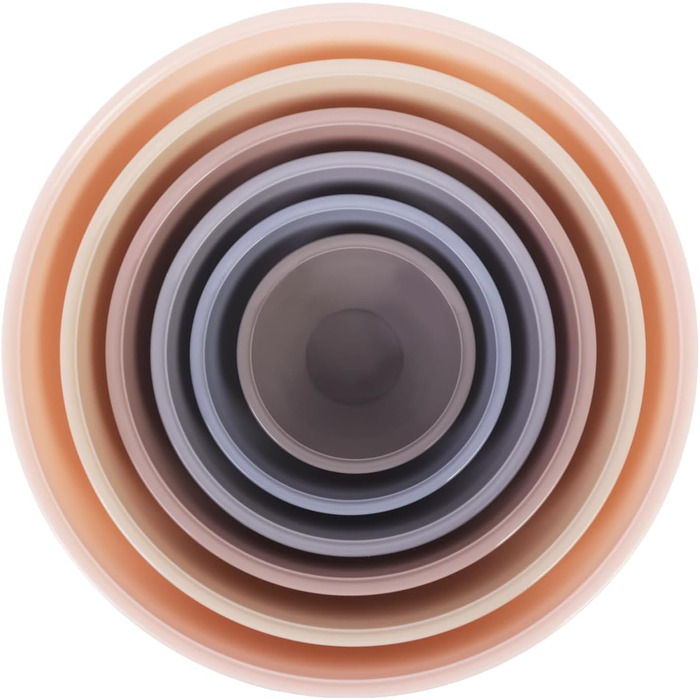 Набір мисок для перемішування BoxedHome з кришками (12 шт.), миски для салатів з пластику, неслизькі, стійкі, для кухні (6 мисок та 6 кришок, хакі)