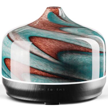 Дифузор ароматної олії Porseme 500 мл, скляний, ультразвуковий, з LED-підсвіткою 7 кольорів, для ефірних олій, тихий, для дому (Rosegold)