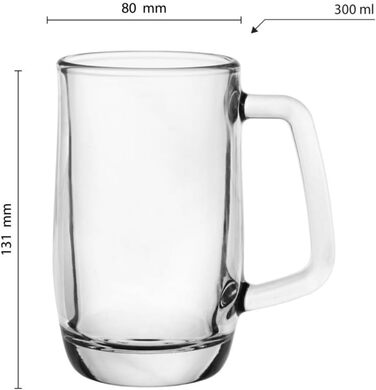 Набір склянок для пива Krosno Glasmark, 6 шт., 300 мл (0,3 л)