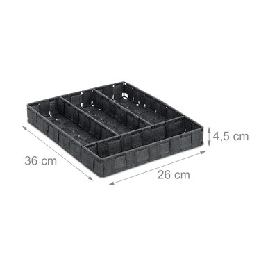 Relaxdays Cutlery Box with 4 Compartments