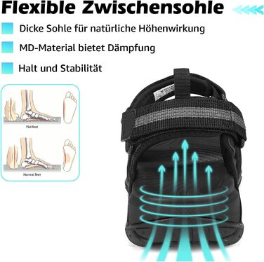 Sandalen Mishansha жіночі літні трекінгові чорні, розмір 41 EU (36-42)