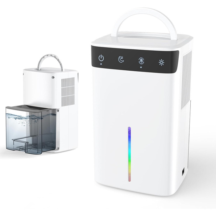 Зволожувач повітря 2600 мл з нічним підсвічуванням, тихий, для спальні, ванної кімнати, шафи та гардеробу