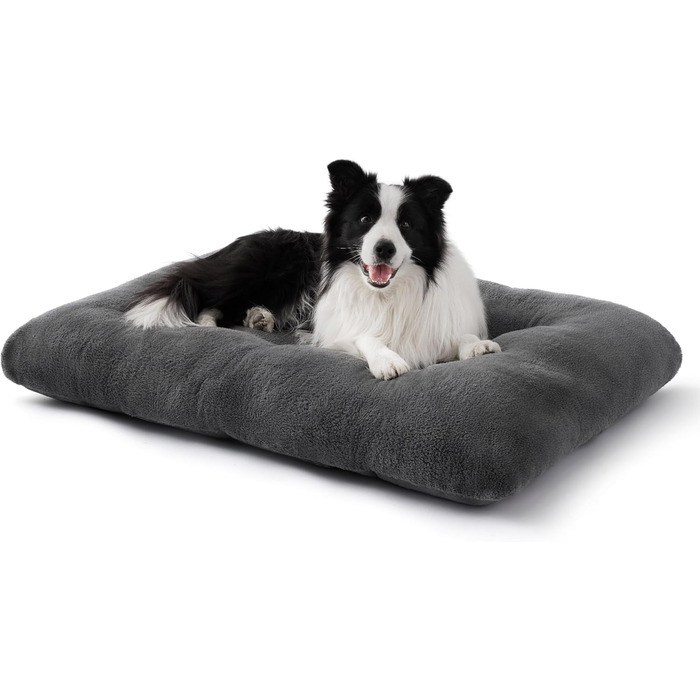 Крісло-лежанка для собак BEDSURE XL - велике, 104x69x8 см, сіре. Лежанка для собак з антиковзним дном, м'яка та зручна.