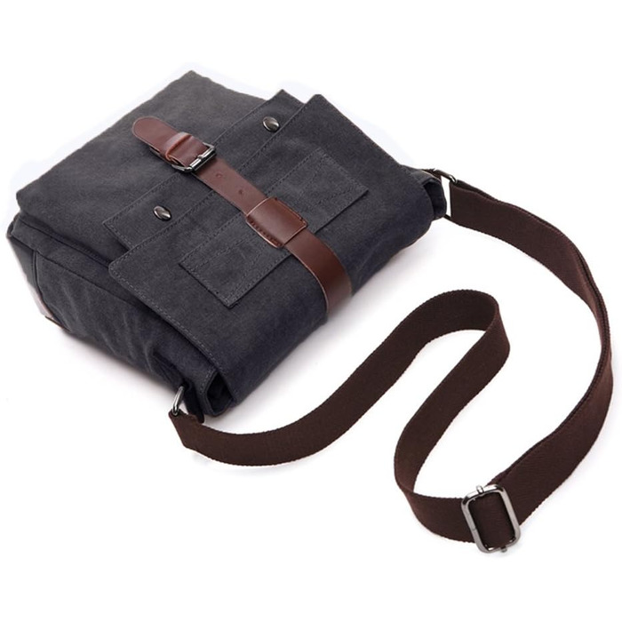 Чоловіча нагрудна сумка OSMIE 16 л, чорна (M) - канвас, для роботи та навчання