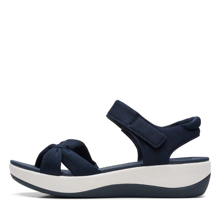 Сандалі Clarks Arla Shore жіночі на підборах, блакитні текстильні, 37 EU - зручні та легкі