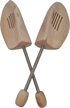 DELFA 3-Pair Shoe Stretcher Shoe Former Shoe Expander Birchwood with Metal Spiral Spring