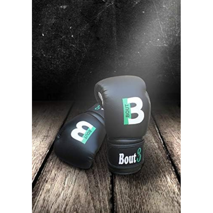 Дитячі боксерські рукавички BOUT3® для кікбоксингу, муай-тай, спарингу та тренувань | Рукавички для боксерського мішка, боксерські рукавички для хлопчиків та дівчаток (4 Oz, 4-6 років, чорні)