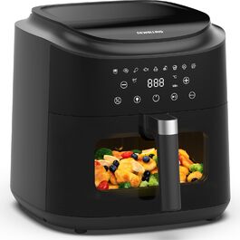Аерофритюрниця XXL 9л Heißluftfritteuse - 2350W, 9 програм, LED дисплей, підтримання тепла, металевий внутрішній контейнер