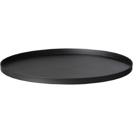Blomus Tray -Peasy- Stainless Steel Serving Tray | Decorative Round Tray with Rim ⌀ 30cm (S, Black)