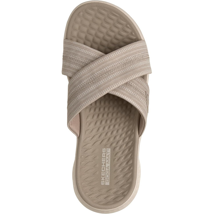 Сандалі жіночі Skechers Go Walk Flex Impressed коричневі (38 EU) - зручні для ходьби