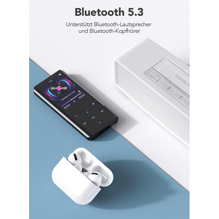 MP3 плеєр AGPTEK 64GB Bluetooth 5.3, 2.4