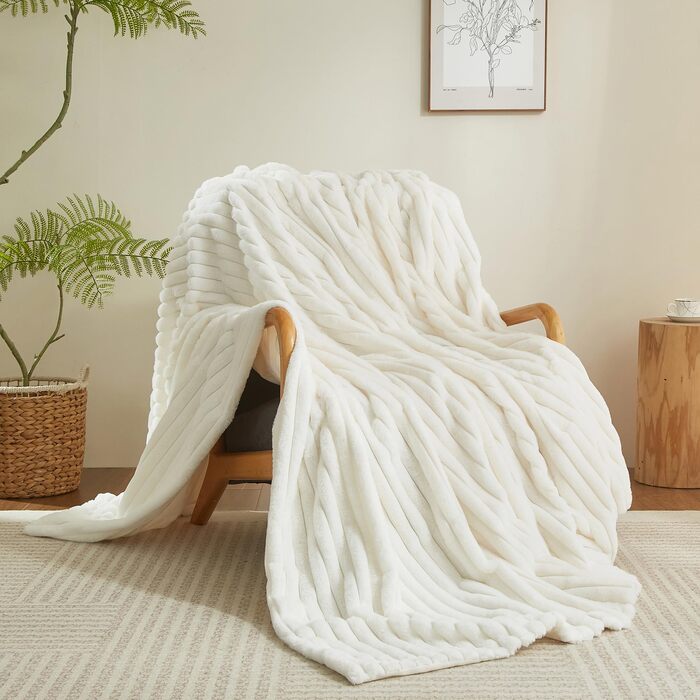 Плюшевий м'який плед Luofanfei 180x200 см, салатовий, велюровий, з ефектом бульбашок, теплий, з флісу, для ліжка, дивана, кімнати