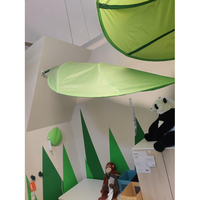 Балдахін для ліжка Ikea LÖVA, зелений, 136×90 см