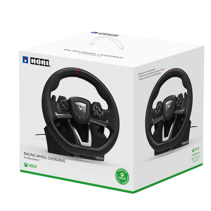 HORI Racing Wheel Overdrive - Руль для гонок з педалями, сумісний з Xbox Series X|S, Xbox One, PC