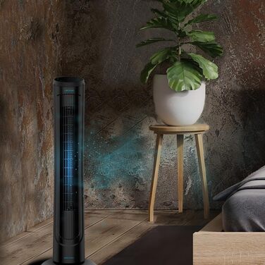 Вентилятор турецький Cecotec EnergySilence 9090 Skyline, 45 Вт, 102 см, з пульт та таймером, чорний