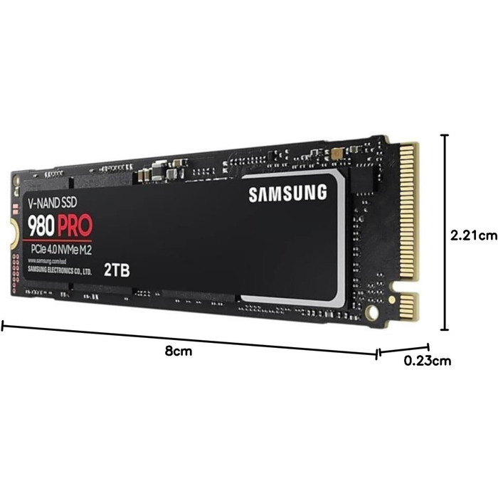 SSD Samsung 980 PRO 2TB NVMe M.2 PCIe 4.0 - Внутрішній SSD для геймінгу та редагування відео