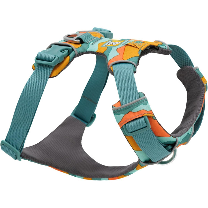 Шлейка для собак Ruffwear Front Range, регульована, з відбиваючими елементами, комфортна, для прогулянок та бігу, 2 точки кріплення, Spring Mountains M