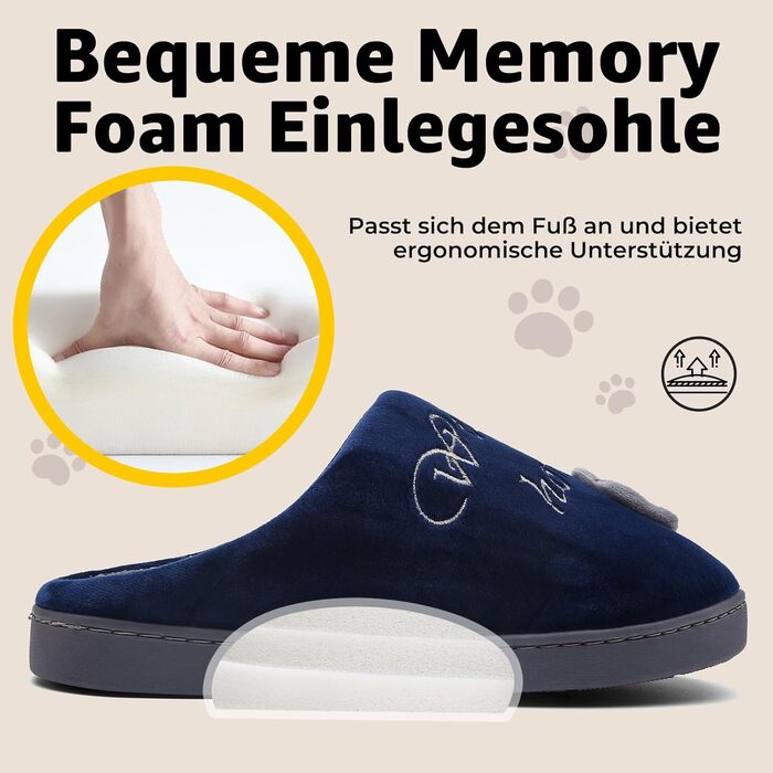 Тапочки зимові Mishansha з жорсткою підошвою - теплі, зручні, м'які, унісекс, для дорослих 39/40 EU, блакитні