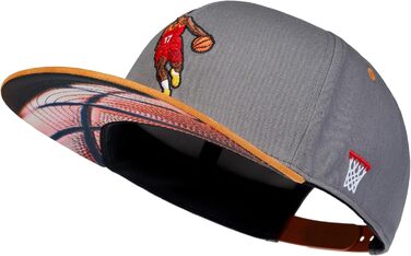 Кепки Snapback Cadency® для чоловіків та жінок, унікальні, з індивідуальними дизайнами, бейсболки з прямим козирком, регульовані, теплі зимові - темно-зелений (баскетбол - сірий)