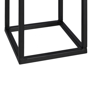 Relaxdays Black Metal Firewood Rack