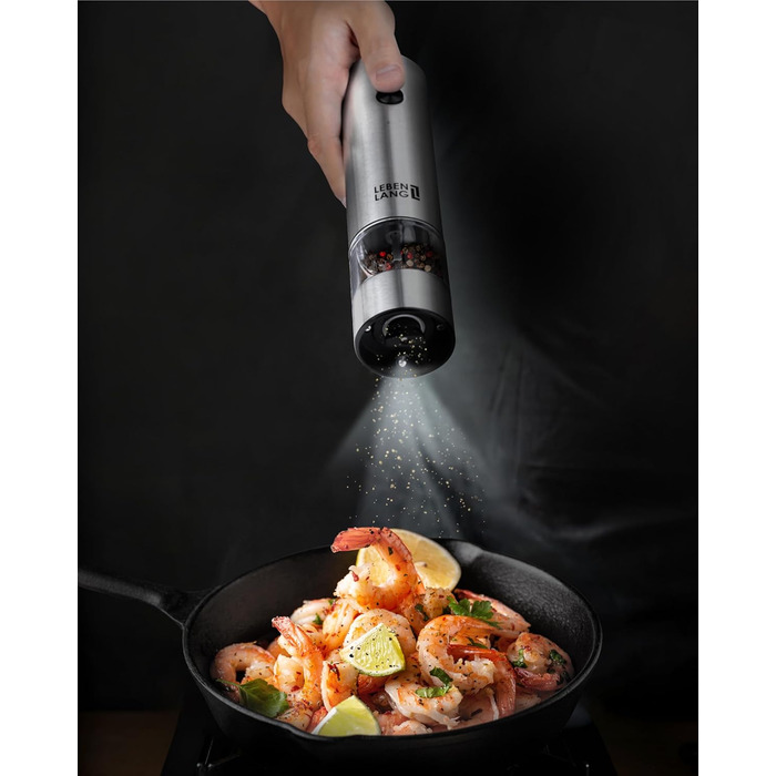 Electric Salt and Pepper Grinder - Rechargeable & Many Accessories | Battery Set | Pepper Dispenser Pepper and Salt Grinder for Coarse Salt