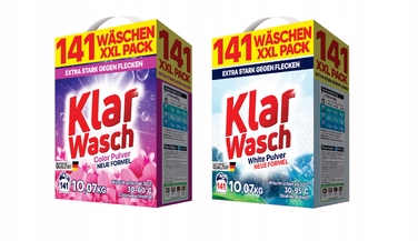 Пральний порошок Klar Wash для білого прання, 10,07 кг