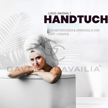 Набір рушників для ванної GC GAVENO CAVAILIA з єгибаської бавовни, 4 шт, 700 г/м², готельна якість, білі, 50 x 85 см