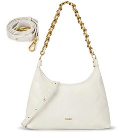 Сумка жіноча через плече крос-боді, PU шкіра, біла - трендова міні сумка-хобо для побачень, вечірок, прогулянок