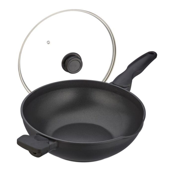 Relaxdays Wok Pan with Lid