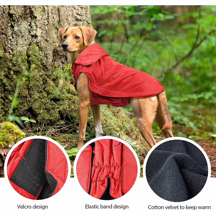 IREENUO dog coat, waterproof, XL, black